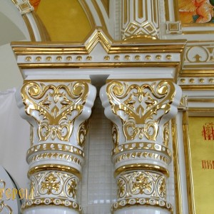 Фаянсовый иконостас храма во имя Прокопия Устюжского в Новокузнецке (с. Недорезово) Кемеровской области