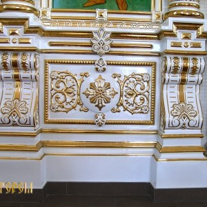 Фаянсовый иконостас храма во имя Прокопия Устюжского в Новокузнецке (с. Недорезово) Кемеровской области
